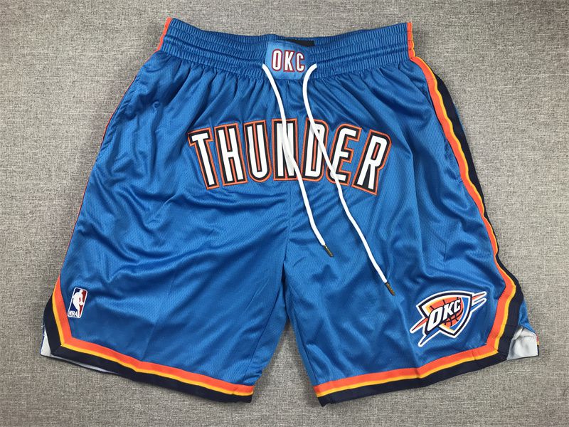 2025 Men NBA Oklahoma City Thunder Shorts Blue